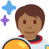 🧑🏾‍🚀 astronaut: medium-dark skin tone display on Twitter